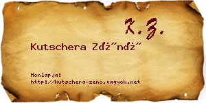 Kutschera Zénó névjegykártya